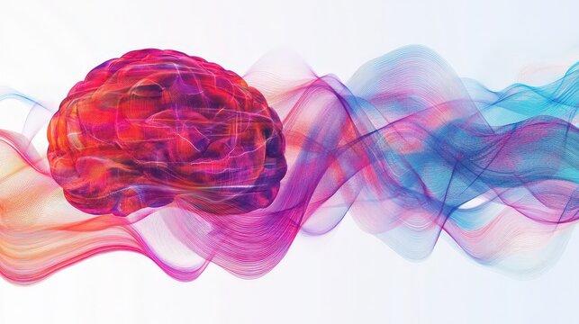 artistic depiction of brain waves in motion
