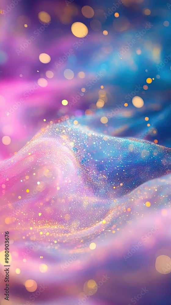 Canvas Prints vibrant abstract swirl of colors with shimmering accents.