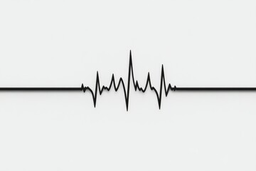 Musical notes and heart rhythm on white background, music is food for the heart and soul.