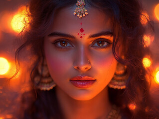 Diwali Elegance: A Glowing Moment of Serenity