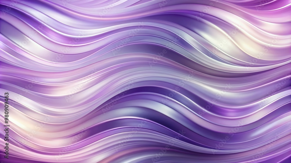 Poster soft lilac and violet hues blend with white undertones in a mesmerizing abstract wave pattern, creat