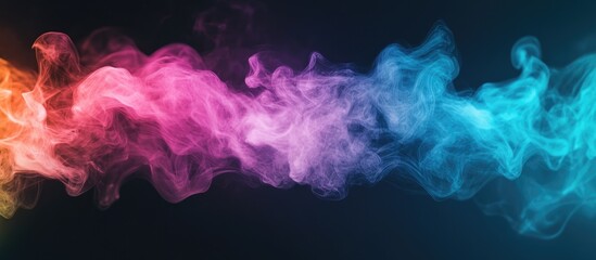Fototapeta premium Colorful Neon Light Smoke In Pink Blue Green And Orange