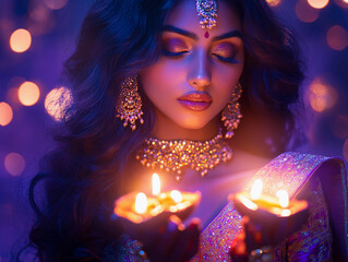 Diwali Elegance: A Glowing Moment of Serenity