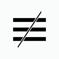 Unidentic Icon. Different, Not Same. Not Similar, Not Equal Symbol - Vector. 