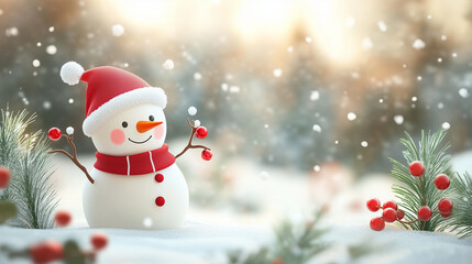 Christmas snowman background wallpaper
