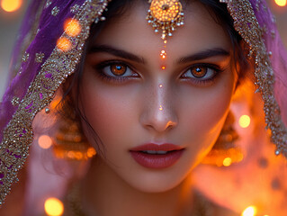 Diwali Elegance: A Glowing Moment of Serenity