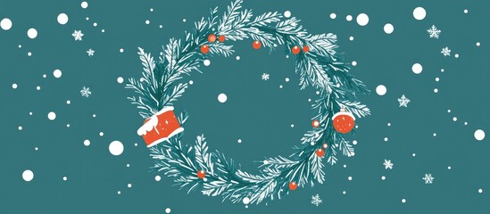 Ai Generated Christmas And New Year Winter Decoration Wreath Ornament