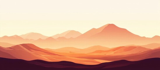 Arid Desert Landscape With Mountains In The Background