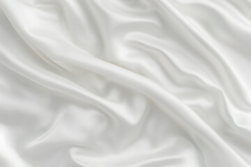 Obraz premium Luxury cloth texture with white fabric of silk for backdrop, wedding background. Seamless pattern of satin cotton.