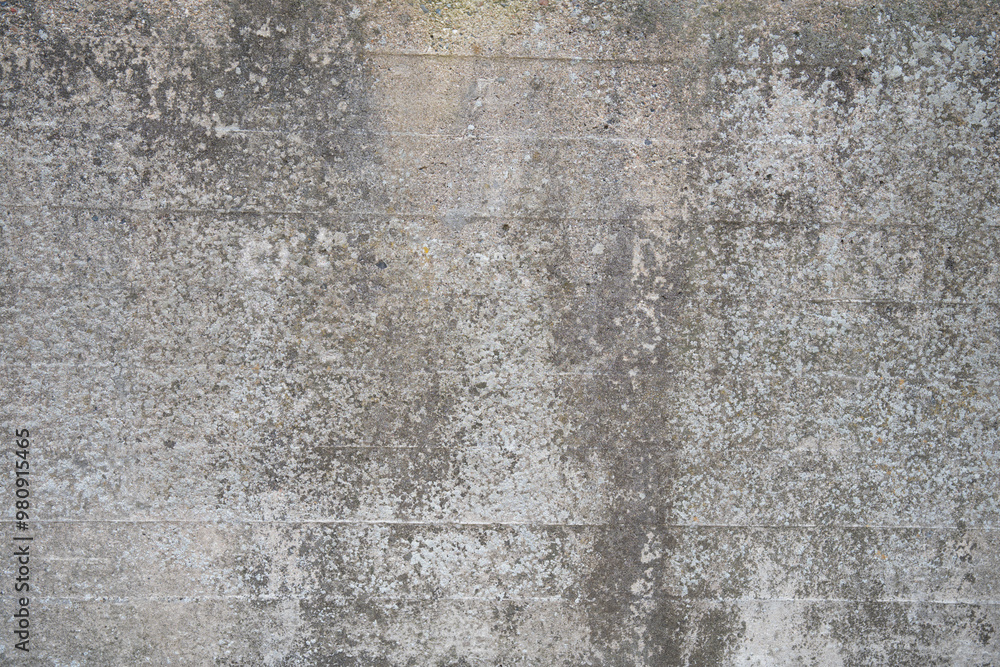 Fototapete Weathered dirty gray concrete wall. Abstract background for construction and architecture with space for text.