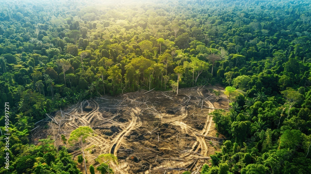 Poster the concept of forest fragmentation involves breaking large forest areas into smaller, isolated patc