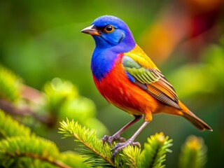 Obraz premium The majestic Minnesota state bird, adorned in vivid colors, gracefully inhabits lush surroundings, creating a