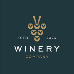 Letter V Grapes Logo