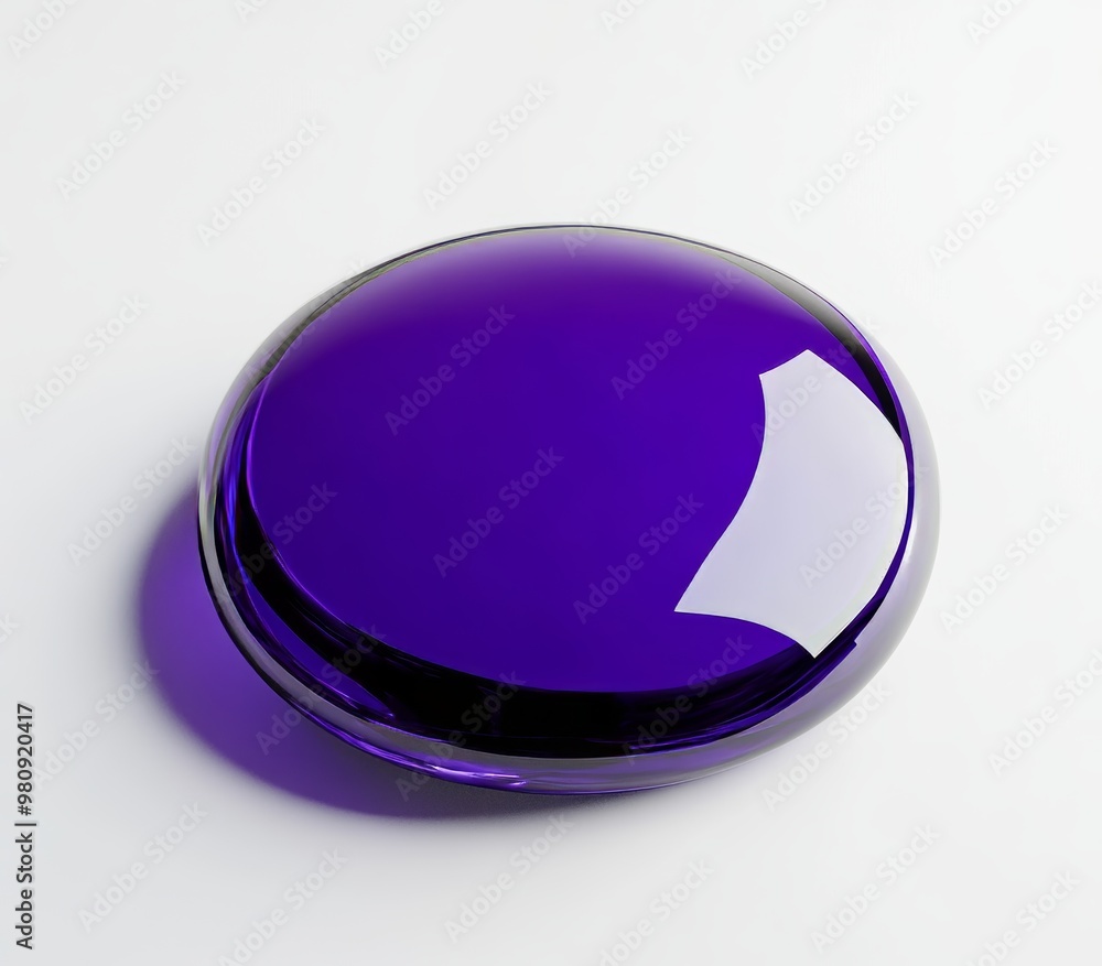 Poster the icon of a round glass with a gradient color is perfect for graphic design, ux ui design presenta