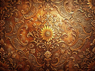 Highly detailed vintage bronze texture with intricate patterns, subtle imperfections, and warm earthy tones, offering a sophisticated and luxurious aesthetic in high resolution.