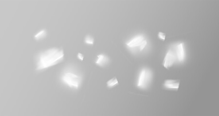 Glare from the sun's rays on the wall. Soft overlay of natural light. Abstract background for product presentation.Natural light layout.