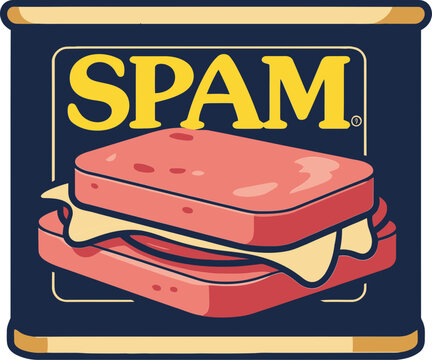 스팸 통조림 햄 클립아트 일러스트레이션