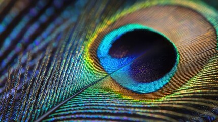 Fototapeta premium Close Up of Peacock Feather.