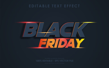 Editable black friday text effect