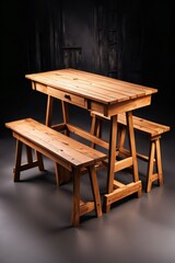 traditional wooden kitchen table