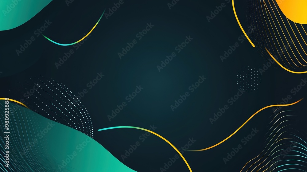 Poster abstract colorful wave patterns on dark background creating a modern and dynamic visual experience