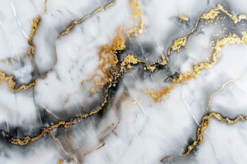 Luxurious Gold Veined White Marble Texture