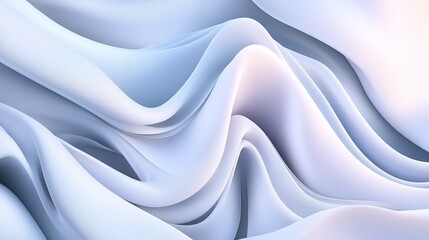 Obraz premium Soft pastel waves flowing gracefully in a soothing abstract composition