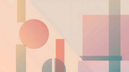 Obraz premium Modern Pastel Geometric Pattern