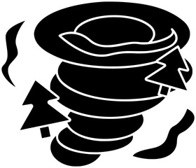 hurricane illustration wind silhouette storm logo disaster icon windstorm outline typhoon cyclone tornado weather thunderstorm cloud climate danger nature shape and vector graphic background