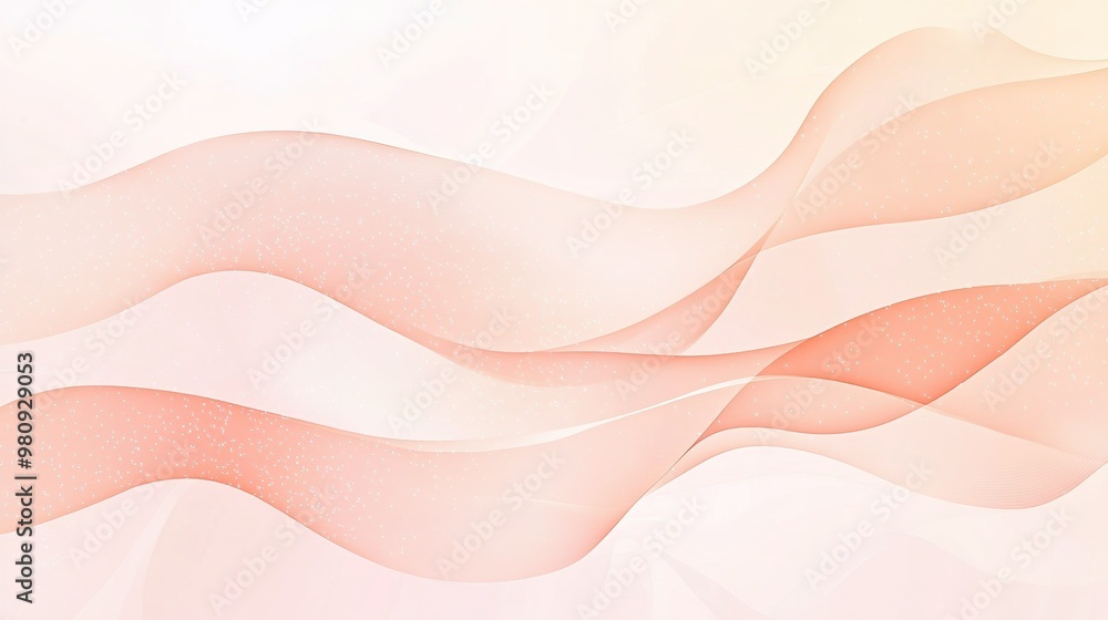 Aufkleber soft layered waves in light pink hues create a gentle abstract design for calming backgrounds or art