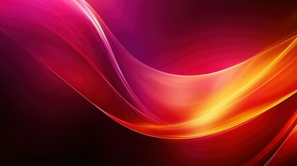 Vibrant abstract background with flowing waves in shades of purple and orange, creating a dynamic visual effect in an artistic setting