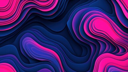 Fototapeta premium Colorful abstract waves with shades of pink and blue creating a vibrant background design for creative projects