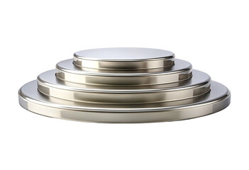 Metal podium isolated with transparent background.