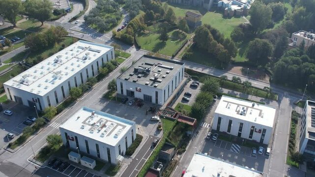 drone, vista su Universit&agrave; di Salerno