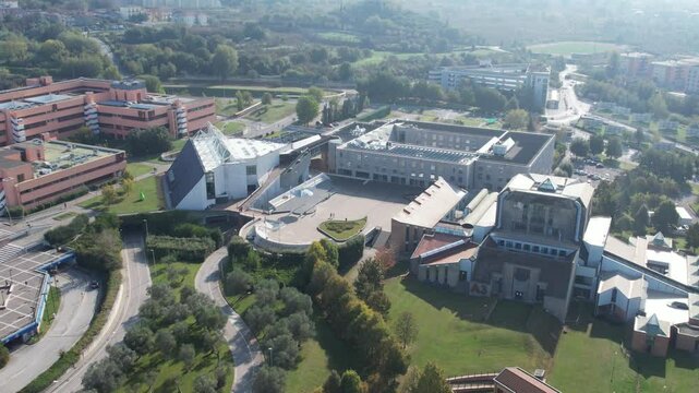 drone, vista su Universit&agrave; di Salerno