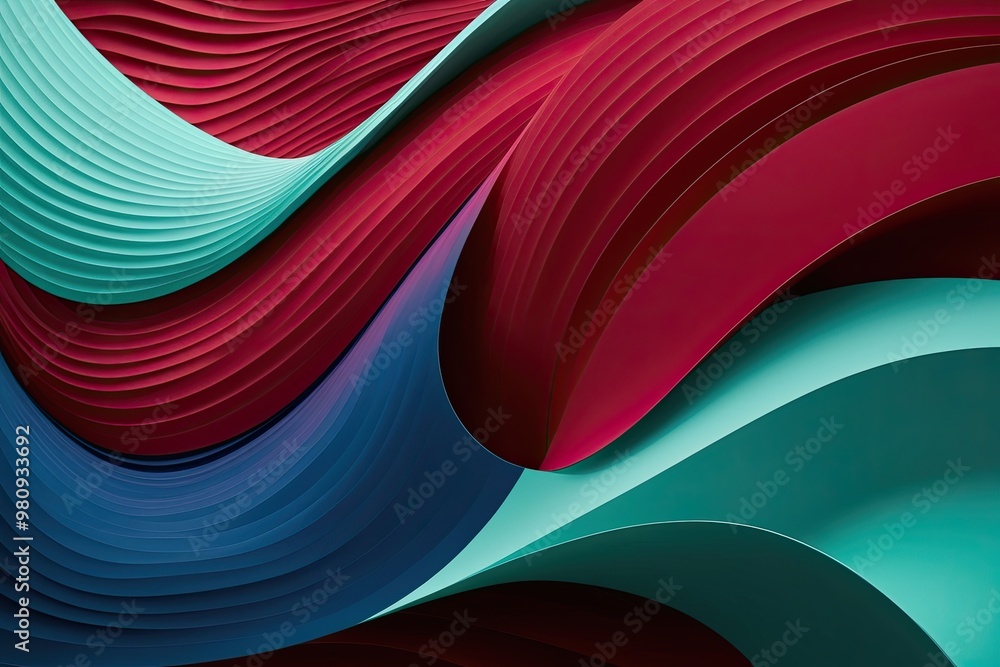 Aufkleber light pink mint violet blue abstract shimmering background with bright color cascade and smooth visu
