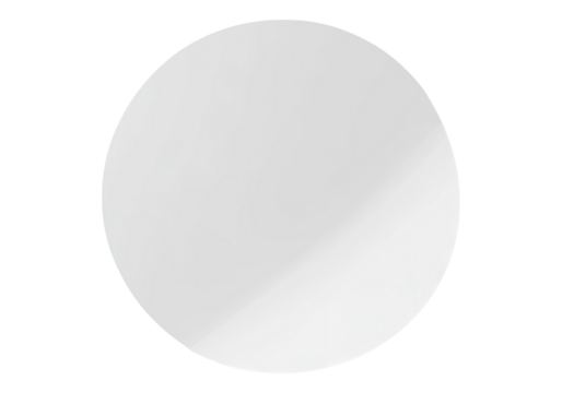 Blank white round adhesive stickers mock up. Transparent background, Isolated PNG.