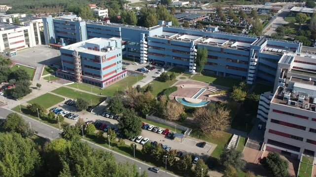 drone, vista su Universit&agrave; di Salerno