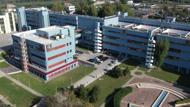 drone, vista su Universit&agrave; di Salerno