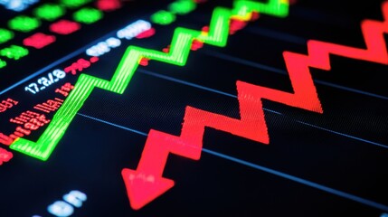 Stock Market Trends with Upward and Downward Movement