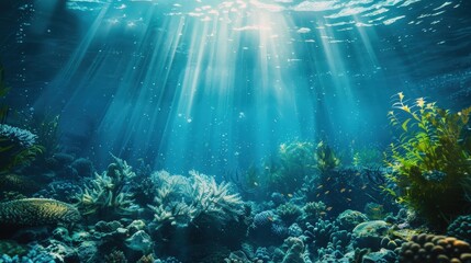 Fototapeta premium The ocean's role in carbon sequestration is vital for mitigating climate change.