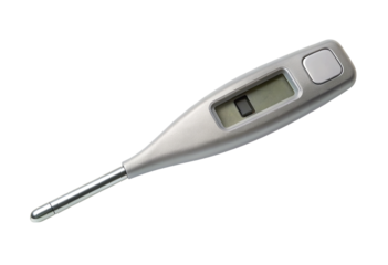 Digital thermometer isolated with transparent background.