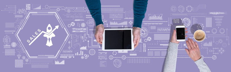 Concept of sales growth