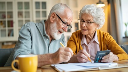 Joyful Seniors Engaging in Financial Discussion Together