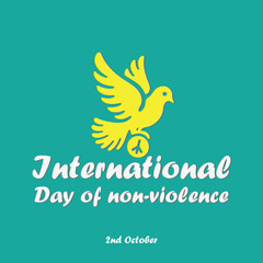 International Day of non-violence Vector Illustration 2 October