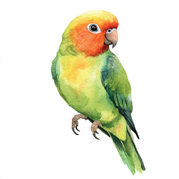 recommend clip art: Parakeet watercolor clipart illustration isolated