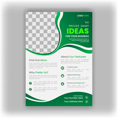 flyer in A4, Corporate business flyer template design, cover modern layout, abstract business flyer, colorful business flyer template design, vector template design or business poster template design.