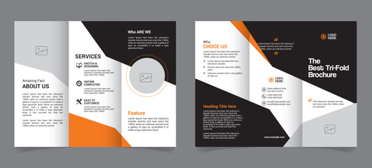 Tri-Fold Brochure Template with Vector file