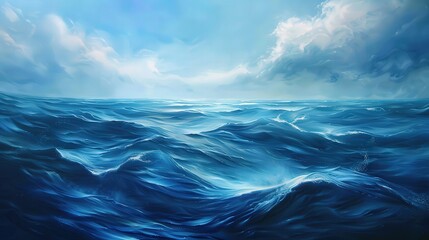 Fototapeta premium The sea is a vast expanse of blue, home to countless marine species and a source of life and mystery.