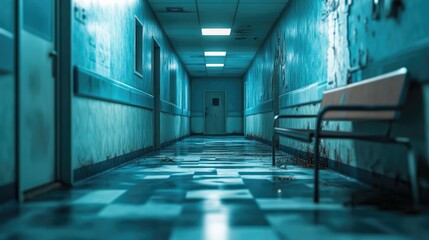 Fototapeta premium Background Berred, Inside the Hospital 